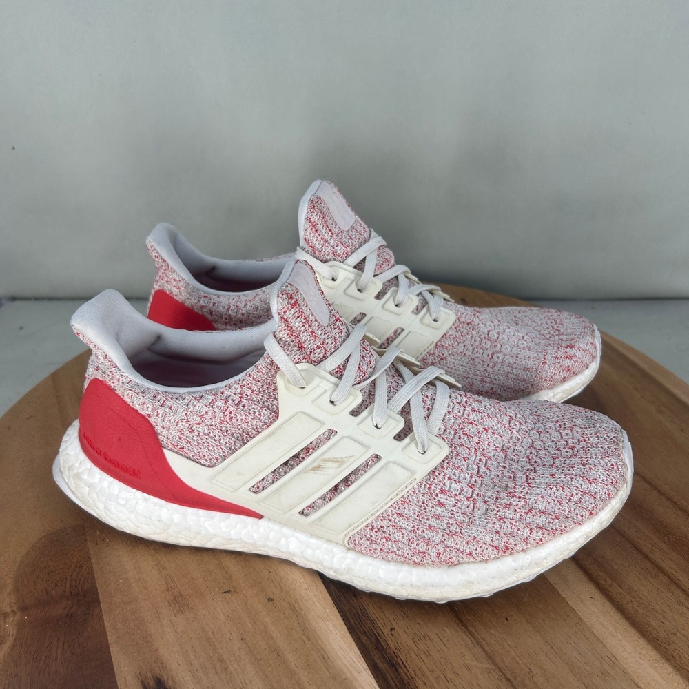 Adidas Ultra Boost 4.0 Candy Cane Womens Running Shoes White Red DB3209 Size 9